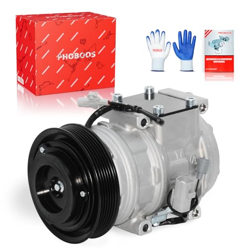 Image of PHOBOOS A /C compressor with Clutch Compatible with Toyota Camry 1994-2001, Avalon 1995-1999, Solara 1999-2003, Lexus ES30 1994-1998, V6 3.0L, With 10PA17C Compressor, Ref.CO 10241GLC