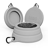 OHMO Spill Proof Collapsible Dog Water Bowl 24oz for Cars, No Splash Portable Bowls for Dog Travel, Pet Essentials for Road Trips, Cat Travel Accessories