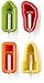 Lékué Set 4 Moldes Helados Icónicos de Silicona, 11.5 cm x 55 ml, Multicolor