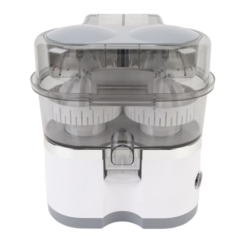 Depisuta Presse-agrumes électrique à Double Tête, Presse-Citron Portable, agrumes électrique avec Brosse de Nettoyage, pour Orange Fraîche, Citron, Vert, Kiwi, Pamplemousse, (WHITE)