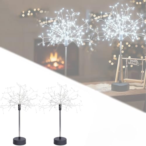 Xpwghap nest and Flowers Table Lights Fireworks,Star Burst Table Centerpiece Lights,Starburst Light,Mini Starburst,Fairy Light Banquet Centerpiece Lighting Decor Star Pyrotechnics-2pcs-B