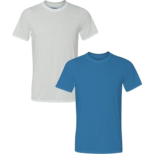 Gildan Men's Moisture Wicking Polyester Performance T-Shirt, 2-Pack