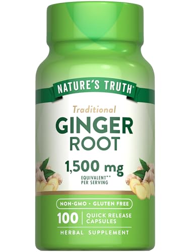Nature'S Truth NT3291 Ginger Root Capsules | 1,500Mg | 100 Count | From Ginger Root Extract | Non-Gmo And Gluten Free Supplement cover