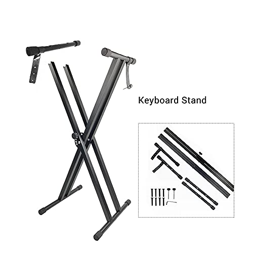 CHOYUE Support de Clavier de Piano X-Style Support de Musique Robuste réglable et Portable avec Sangle d’ancrage Noir - Les Beatles, Paul McCartney, John Lennon, RIngo Starr, George Harrison CHOYUE Support de Clavier de Piano X-Style Support de Musique Robuste réglable et Portable avec Sangle d'ancrage Noir – Image 7