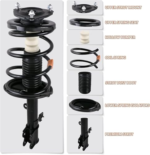 MOSTPLUS 2x Front Complete Strut Spring 172263 172264 Compatible for 04-13 Mazda 3 06-10 MAZDA 5 (Set of 2) by MOSTPLUS - Image 2