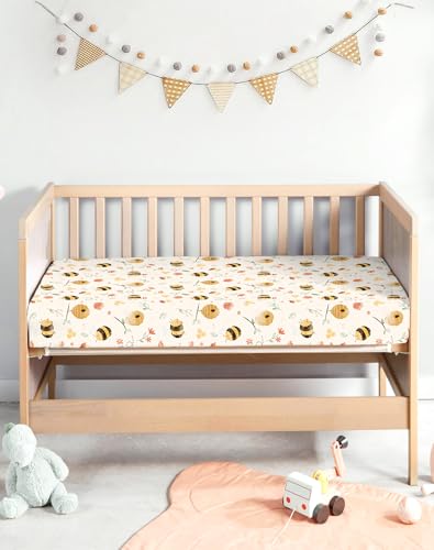 Image of Crib Sheets for Boys and Girls, 2 Pack Fitted Baby Sheets for Standard Toddler Mattress 28 inch x 52 inch, Soft Breathable Jersey Knit Baby Bedding (Forest Lodge)