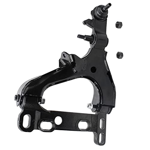 Image of Detroit Axle - 4pc Front End Control Arms Kit for Chevy Trailblazer EXT GMC Envoy XL XUV Buick Rainier Isuzu Ascender Saab 9-7x Olds Bravada, 2 Lower Control Arms w /Ball Joints 2 Sway Bars Replacement