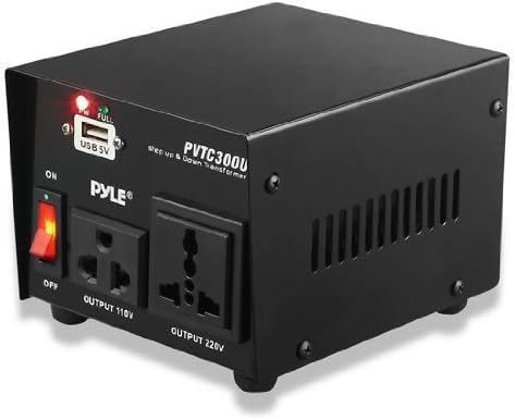 300 Watt Step Up and Step Down Voltage Converter Transformer with USB Charging Port - AC 110/220 V