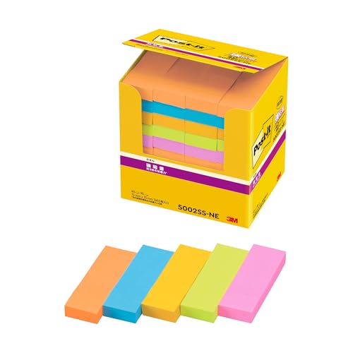 Amazon.co.jp: ポストイット 付箋 強粘着 ふせん ネオンカラー