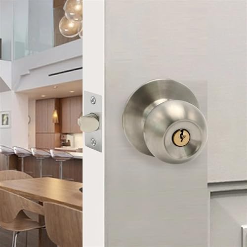 Serrure à bille pour porte de salle de bain en acier inoxydable 304 robuste - 4