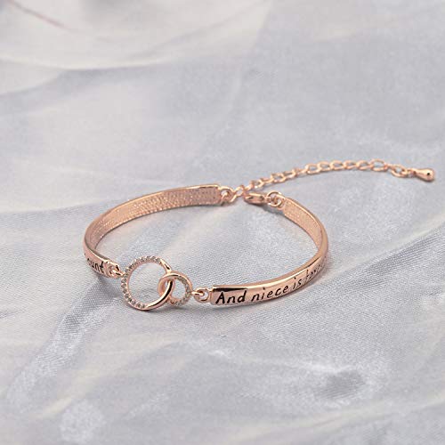 WUSUANED Aunt Niece Bracelet - Birthday & Graduation Gift - The Love Between An Aunt and Niece is Forever4