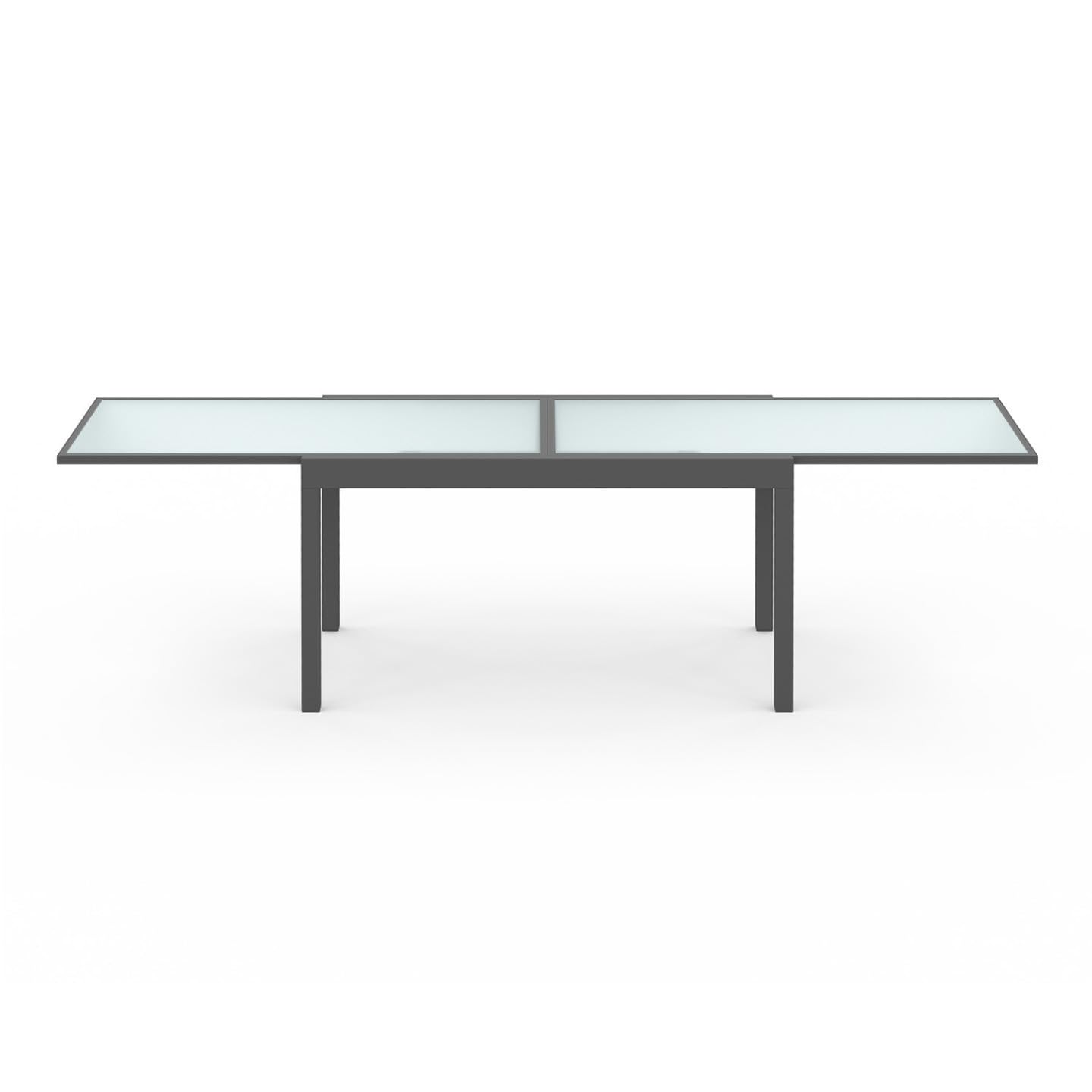 IDMarket - Salon de Jardin Madrid Table Extensible 135-270 CM et 12 chaises empilables Gris Anthracite