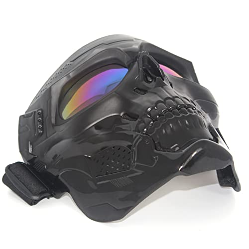 Airsoft Skull Mask Full Face Tactical Masks With Pc Lens Eye Protection For Paintball Halloween Scary Masks,Motorcycle Goggles Racing Combat Tactical Military Goggles #TOP2