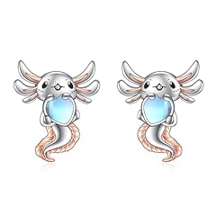 Moonstone Axolotl Earring