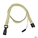 Brady People ID 2137-2062 Standard Lanyard with White Wide Plastic Hook and Break-Away, Earth-Friendly PET, 3/8", Flat Braided, Natural (Pack of 100)