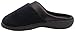 isotoner Women's Indoor/Outdoor Slip-on Terry and Satin Clog Slippers with Memory Foam Comfort , Black, 6.5-7