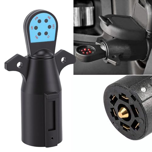 Probador de enchufe de remolque de 7 pines con 6 indicadores LED de diagnóstico 3