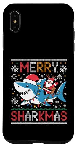 Merry Sharkmas AO[Z[^[ T^ CfBO V[N Cgt X}zP[X iPhone XS Max p