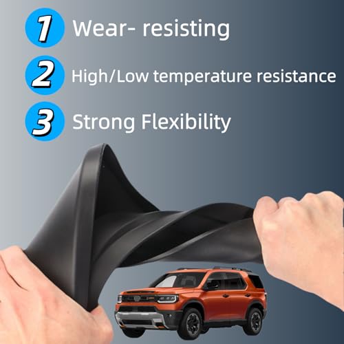 Image of No Drill Mud Flaps Splash Guards Compatible with Honda Passport 2026-2027(Not Fit TrailSport),OEM Style Textured Black Custom Fit All Weather Exterior Accessories(4PCS)
