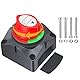 Batterie Trennschalter 12V 24V 48V Batterie Hauptschalter 275A Auto Batterietrennschalter, Wasserdicht Akku Master Switch für Boot LKW Jacht Motorrad Caravan Auto KFZ UTV-Fahrzeug
