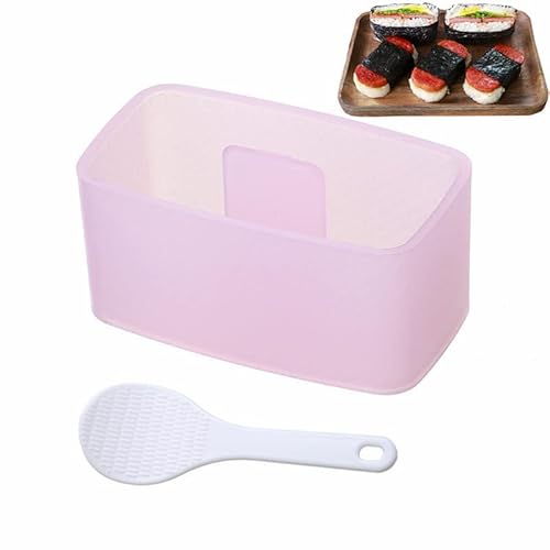 JSSPUN Molde rectangular de sushi, molde de bola de arroz Melaleuca DIY molde de sushi rectangular multicapa Sushi Bento herramienta (rosa) Cover