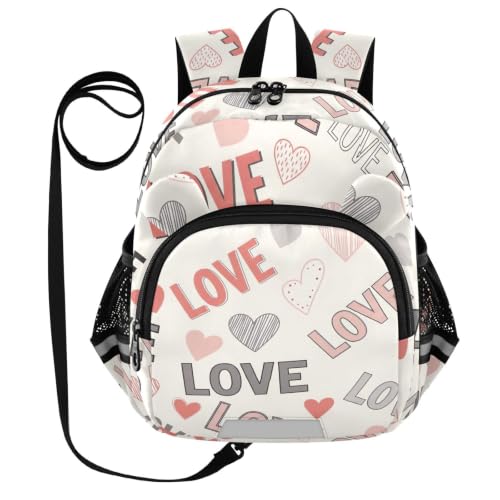 Sac à dos réfléchissant écolière Word Love Hearts ODAWA M
