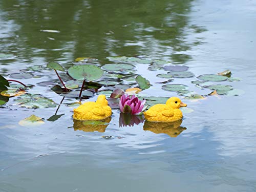 Rmdusk Floating Resin Duck Figurine Pond Décor Garden Lawn Patio Outdoor Statue Yellow thumb #6
