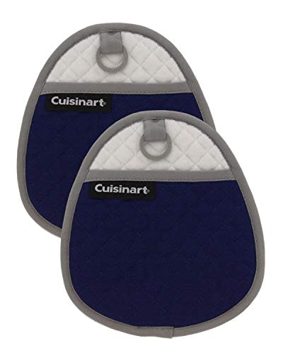 Cuisinart Quilted Silicone Pot Holders and Oven Mitts with Soft Insulated Pockets, 2pk