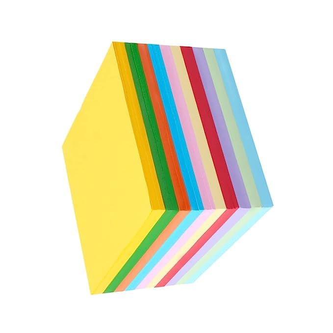 Neon Origami Paper 15 cm X 15 cm Pack of 100 Sheets (10 sheet x 10 color) Fluorescent Color Both Side Coloured For Origami, Scrapbooking, Project Work.28