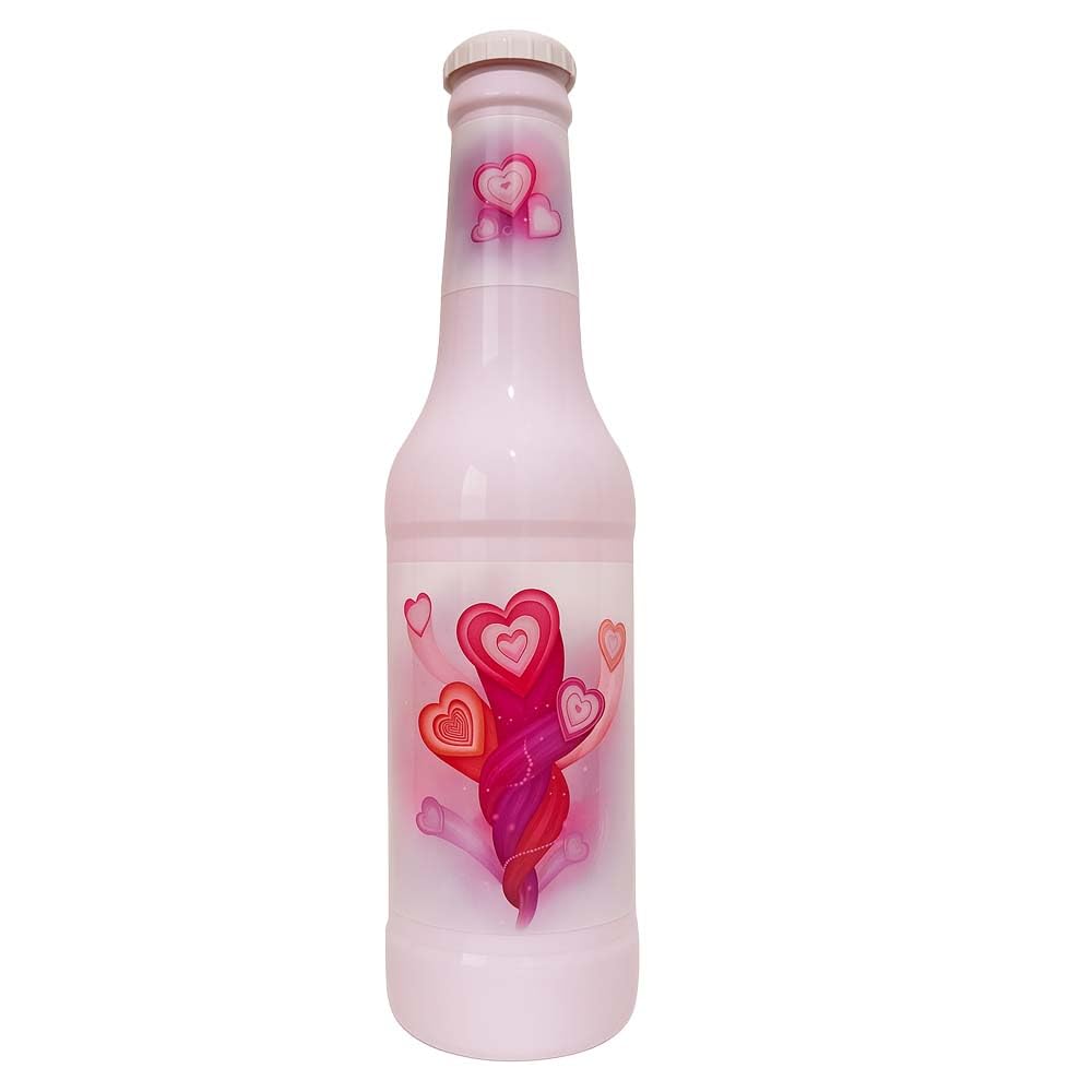 Giant 2FT/1FT Large Money Bottles for Coins and Notes, Stylish Money Bottle Tin Plastic Piggy Bank Moneyboxes Inspired by Glass BOTTLE Box Pot (Light Pink)