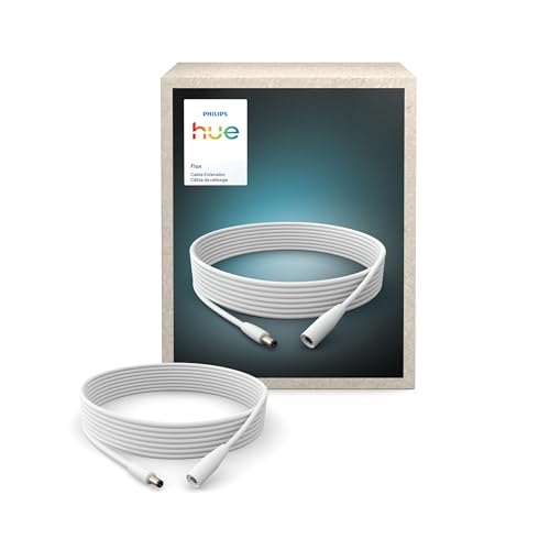 Philips Hue Flux LED Strip Light 16-Feet Extension Cable Accessories Flexible Indoor Lighting Minimalist Design Easy Installation Safe Low-Voltage Setup (IP20)