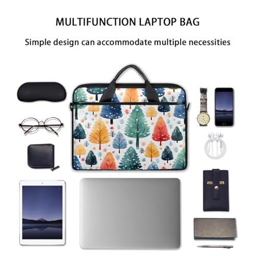 Bolsa para portátil con patrón de árbol colorido 15 pulgadas miniatura 7