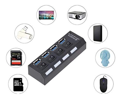 HUB USB 4 Portas 2.0 Adaptador e Expansor Pen Drive Tv Mouse Teclado