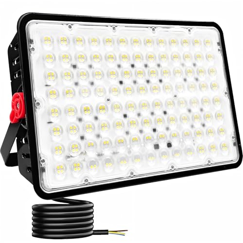 Indmird LED Floodlight Outdoor 400W, 40000LM Flood Lights Cool White 6500K Led Work Light, Waterproof IP66 Floodlights Exterior LED Security Light for Yard, Garden, Warehouse, Farms, Garages, Streets