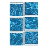6 Stück rutschfeste Badewannen-Aufkleber, mattiert, PVC, Anti-Rutsch-Streifen für Dusche, Bodenstufen, Pool, wasserdichte Vinyl-Badematten, Sicherheitsaufkleber, Kinder-Badezimmer-Dekoration (A)