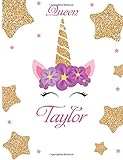 Taylor: Personalized Unicorn Sketchbook For Girl With Pink Name.Doodle, Sketch, Create! (Name gifts...
