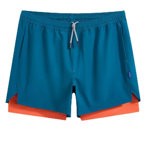 Image of maamgic Mens Workout Shorts 2 in 1 Stretch 5 inch / 7 inch Gym Shorts Running Shorts with Compression Liner Zip Pocket