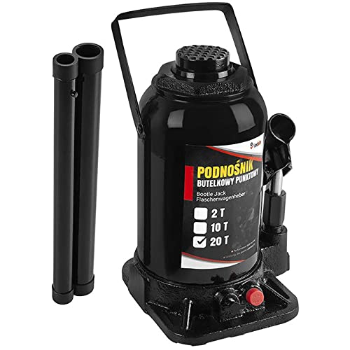 SIO Gato Hidráulico de Botella 20 Toneladas – Elevador Hidráulico Profesional para Coche, Camión, SUV y Maquinaria – Gato Mecánico Compacto Alta Resistencia para Taller y Automoción - Gato Botella 20t