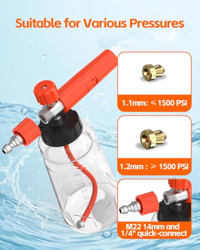 Image of 1L Wide Mouth Foam Cannon for Pressure Washer