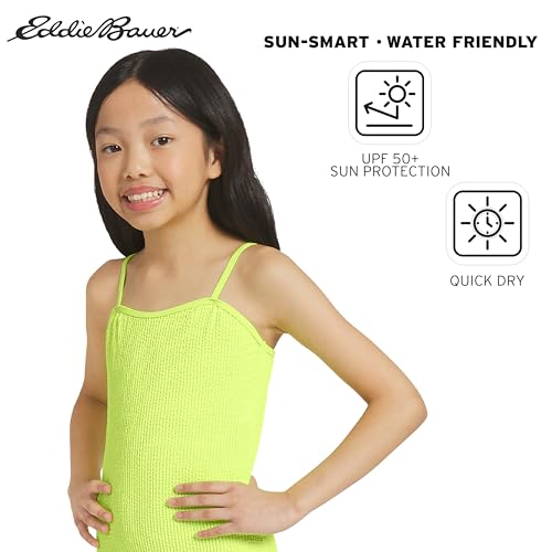 Image of Eddie Bauer Girls' UPF 50+ Scoop-Neck Stretchable One-Piece Swimsuit