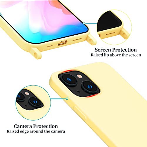 Image of Compatible with iPhone 12 Case with Lanyard Crossbody iPhone Case with Strap Adjustable Shockproof Drop Protection Silicone Phone Cover for iPhone 12 6.1''