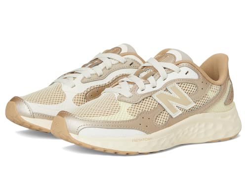New Balance Kid's Fresh Foam Arishi Lux V1 Lace-Up Running Shoe, Angora/Incense/Sea Salt, 4 M Big Kid