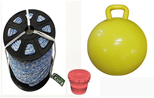 KUFA Sports Prawn Trap Accessory Combo, 400' Non-Lead Sinking Rope, Ø15 Inflatable PVC Float and Vented Bait Jar (SL4+F15Y+HB5)