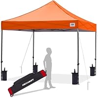 ABCCANOPY Pavillon 3x3M WASSERDICHT Flatpavillon Pop-up Gartenzelt Festzelt,Orange