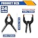 24 Pack 3.5 inch Plastic Spring Clamps, Black Heavy Duty Clips, Backdrop Clips, Plastic Clamps for Crafts, Backdrop Stand, Woodworking, Photography