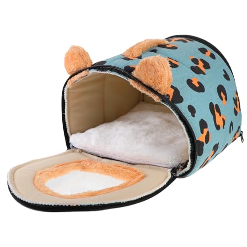 Levemolo Cozy Small Bed Warm House Hideout for Hamsters and Rabbits Washable Cage Nest for Winter Comfort Cute Design for Small Pets