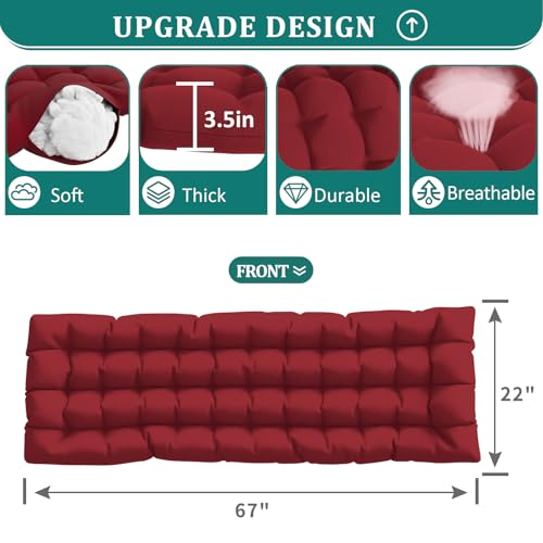 Image of UDPATIO Oversized Zero Gravity Chair Patio Reclining Chairs with Cushion | 29In Set of 2 Outdoor Folding Recliner with Pillows,Cup Holder, Foot Rest, Detachable Pad, Locking Burgundy-xl