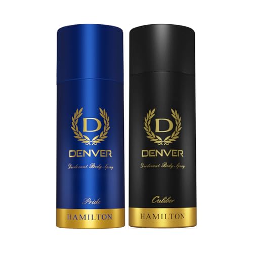 Image of Denver Pride & Caliber Deodorant for Men,150ML Each, Pack of 2| Long Lasting Deodorant Body Spray For Men