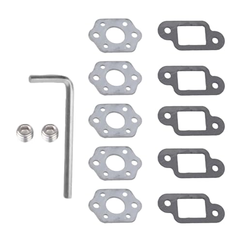 ARMYJY Kit de 10 joints de silencieux et carburateur pour tronçonneuse MS 210/230/250 & 021/023/025 en acier inoxydable noir