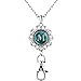 Mel Crouch Women Office Lanyard ID Badges Holder Necklace Keychain with letter A-Z Snap Charms Clip (M)